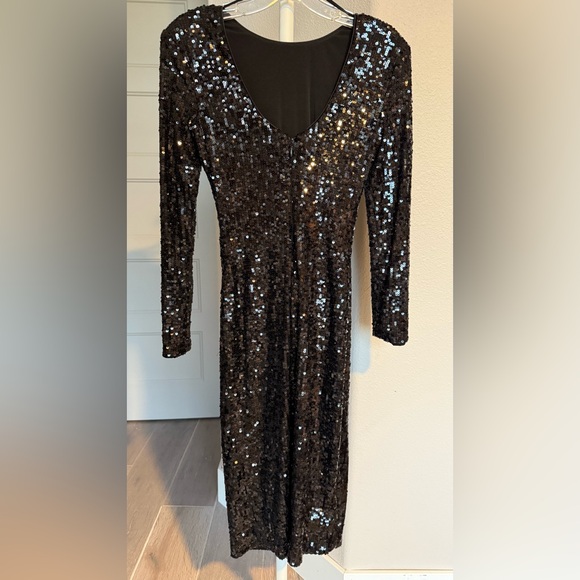 Elegant Black Sequin Dress by Dress The Population - Picture 6 of 7